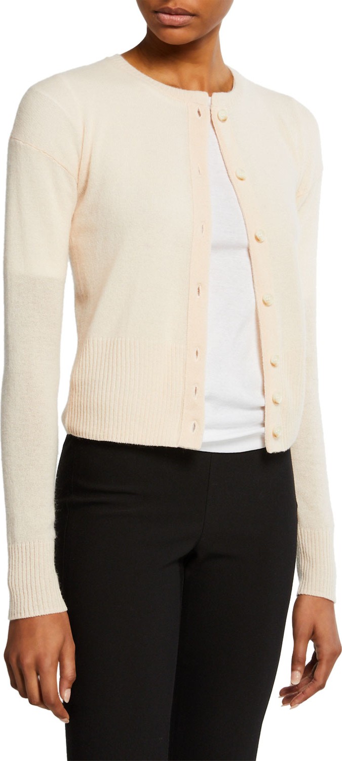 Vince Shrunken Cashmere Button-Front Cardigan