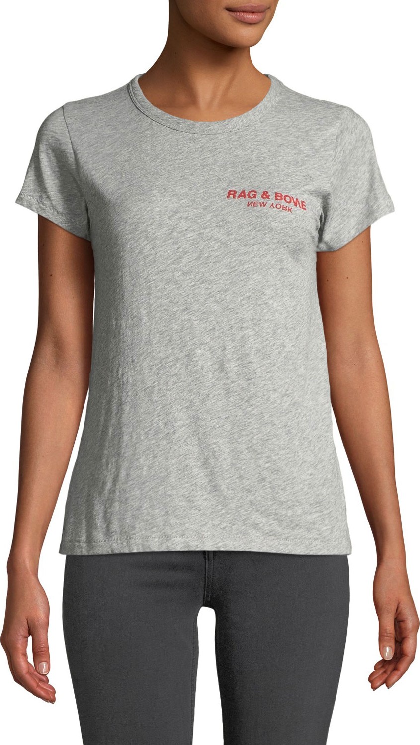 Rag & Bone Crewneck Cotton Logo Tee