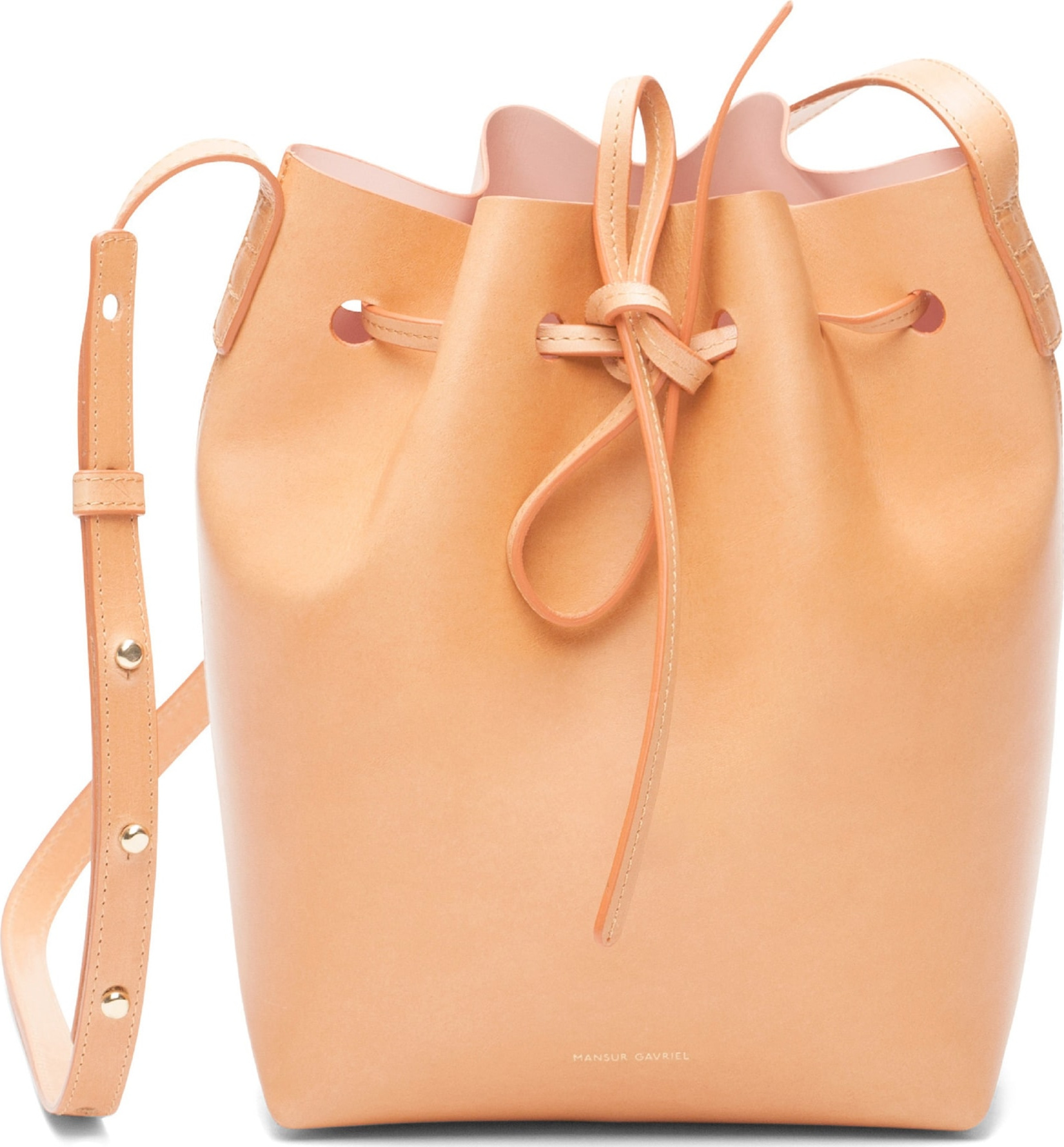 Mansur Gavriel Mini Leather Bucket Bag