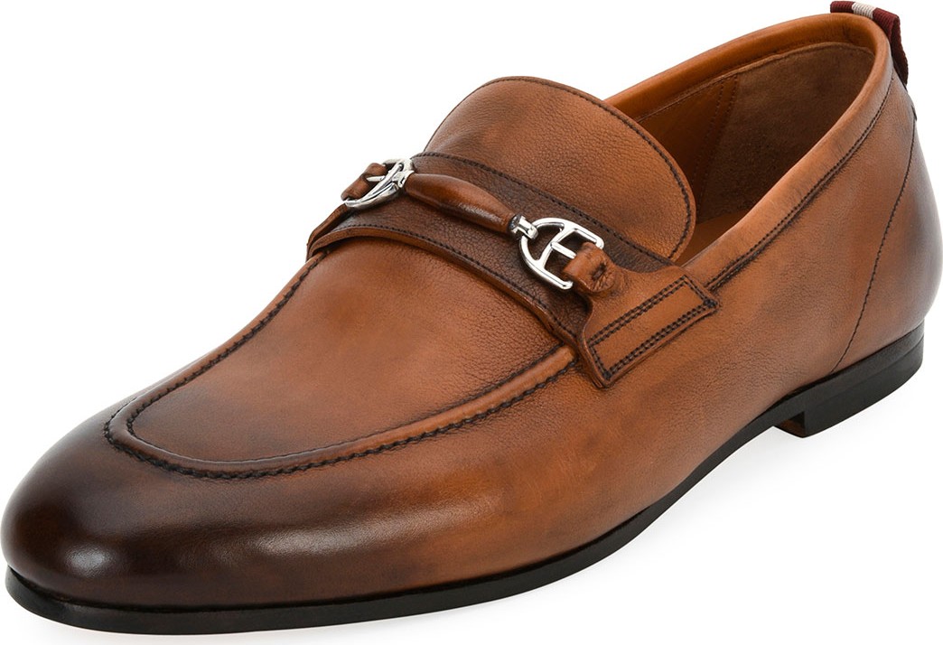 Bally Plintor Leather Bit-Strap Loafer