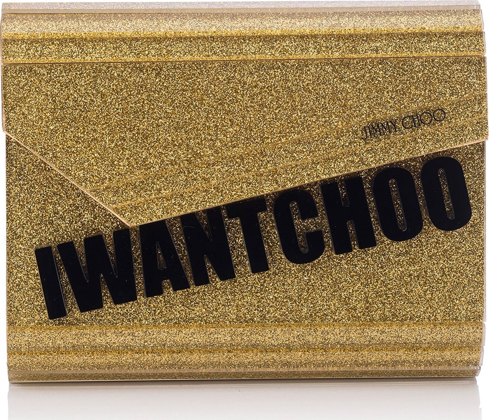 Jimmy Choo Candy I Want Choo Glitter Clutch