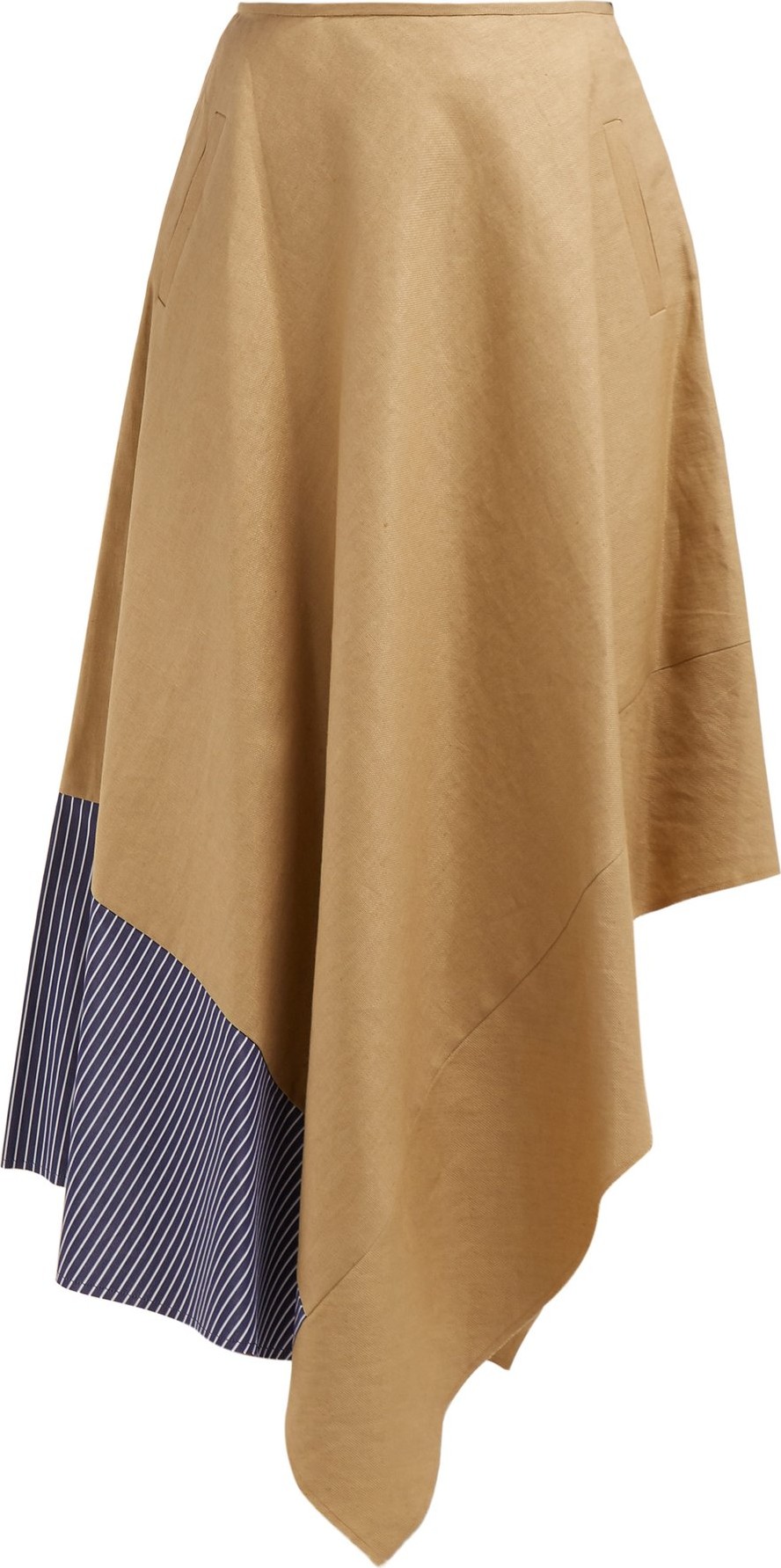 LOEWE High-rise asymmetric panelled skirt
