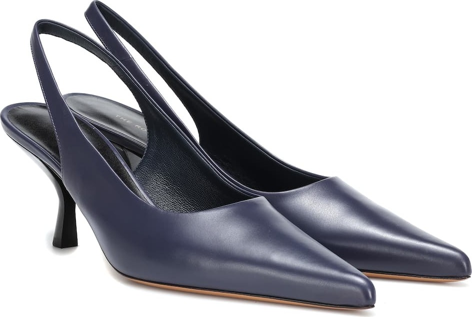 THE ROW Bourgeoise leather slingback pumps