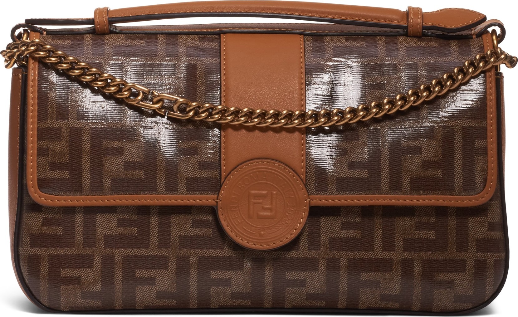Fendi Mini Logo Canvas Crossbody Bag