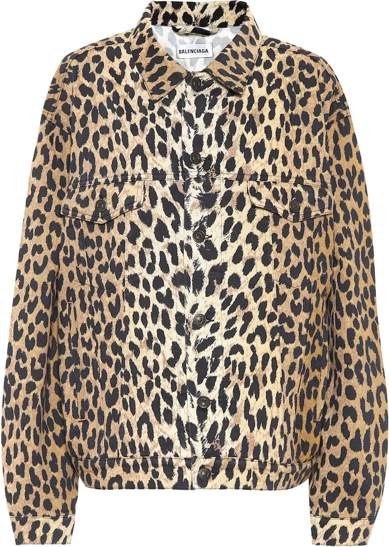 Balenciaga Leopard-print denim jacket