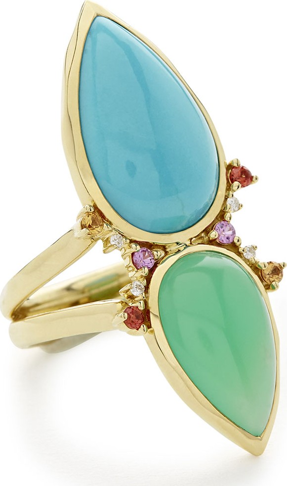 IPPOLITA Prisma Dots Double-Stone Ring in Portofino, Size 7