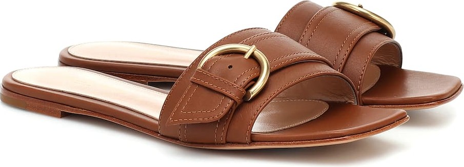 Gianvito Rossi Buckled leather slides