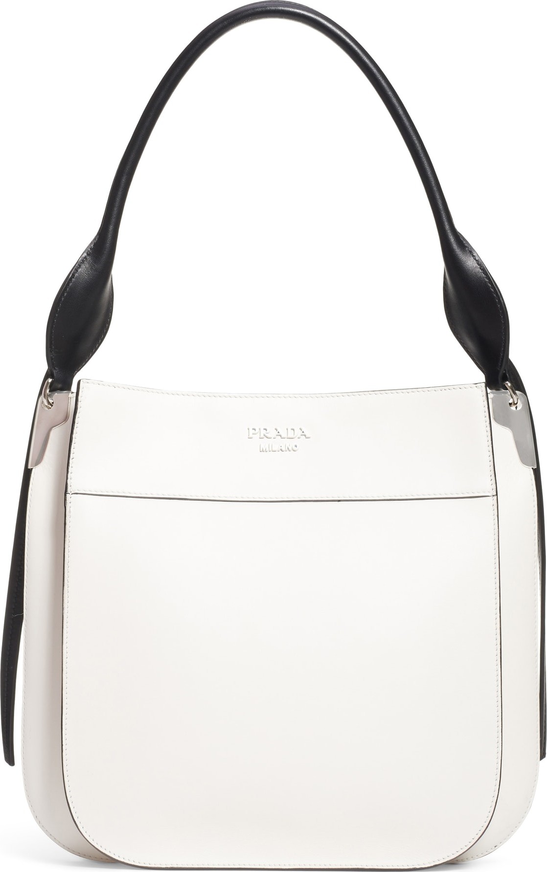 Prada City Calfskin Leather Mini Hobo Crossbody Bag