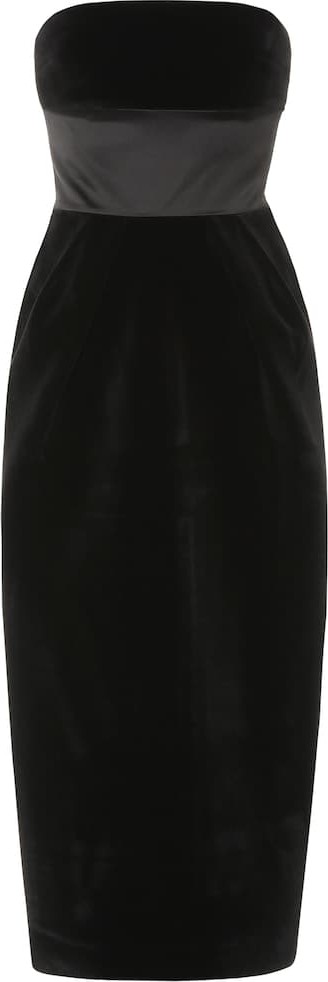 David Koma Velvet midi dress