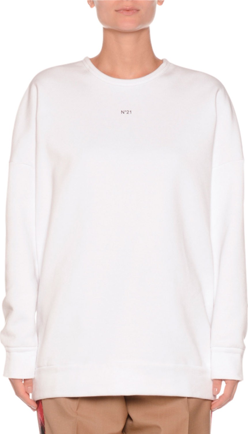 Nº21 Crewneck Sequin-Embroidered Sweatshirt