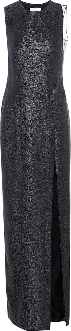 Galvan Dusk Crescent lamé gown