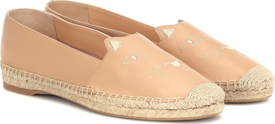 Charlotte Olympia Exclusive to Mytheresa – Kitty leather espadrilles
