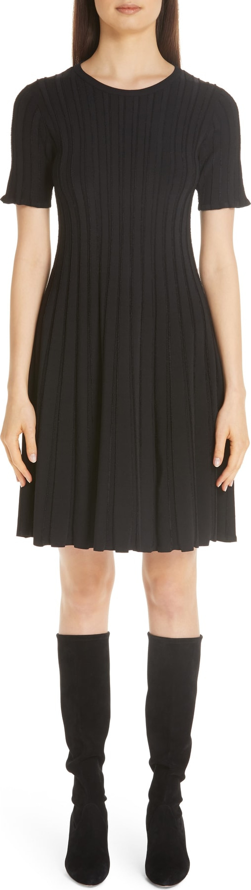 Lafayette 148 New York Metropolitan Shine Structured Rib Dress
