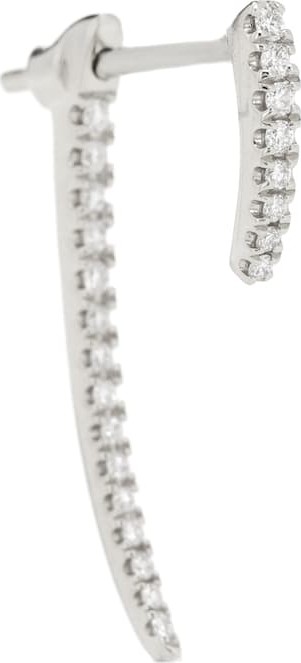 Maria Tash Long Talon 18kt white gold and diamond earring