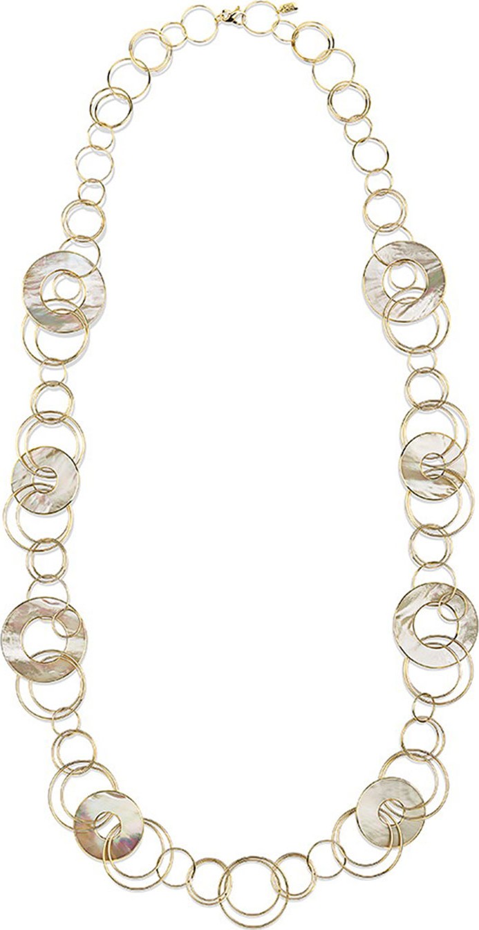 IPPOLITA 18k Gold Polished Rock Candy Multi-Slice Necklace in Mother-of-Pearl, 40"