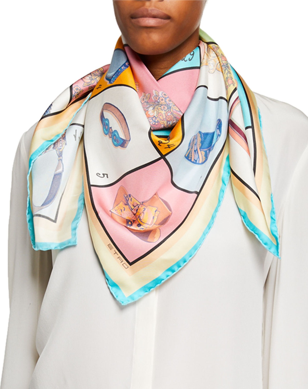 Etro Boxed Accessories-Print Silk Scarf