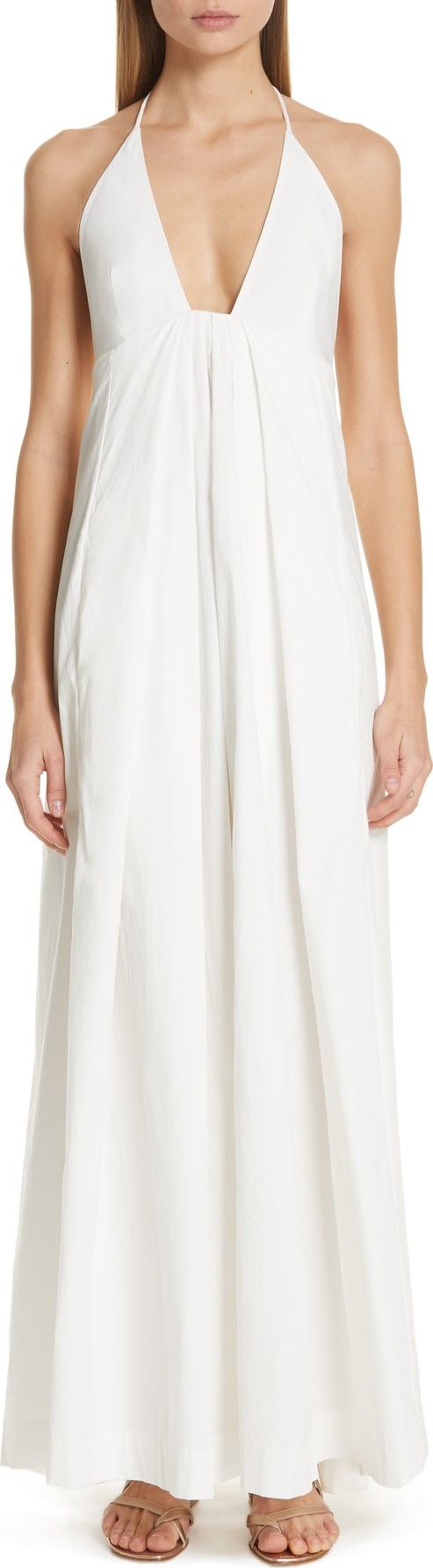 Kalita Pleated Empire Waist Maxi Dress