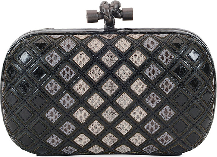 Bottega Veneta Small Knot Snakeskin Box Clutch Bag