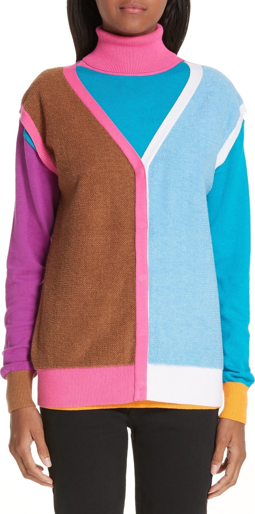 Victor Glemaud Layered Cotton & Cashmere Sweater