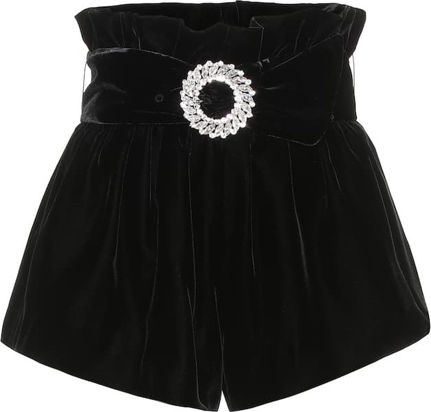 Miu Miu Embellished velvet shorts