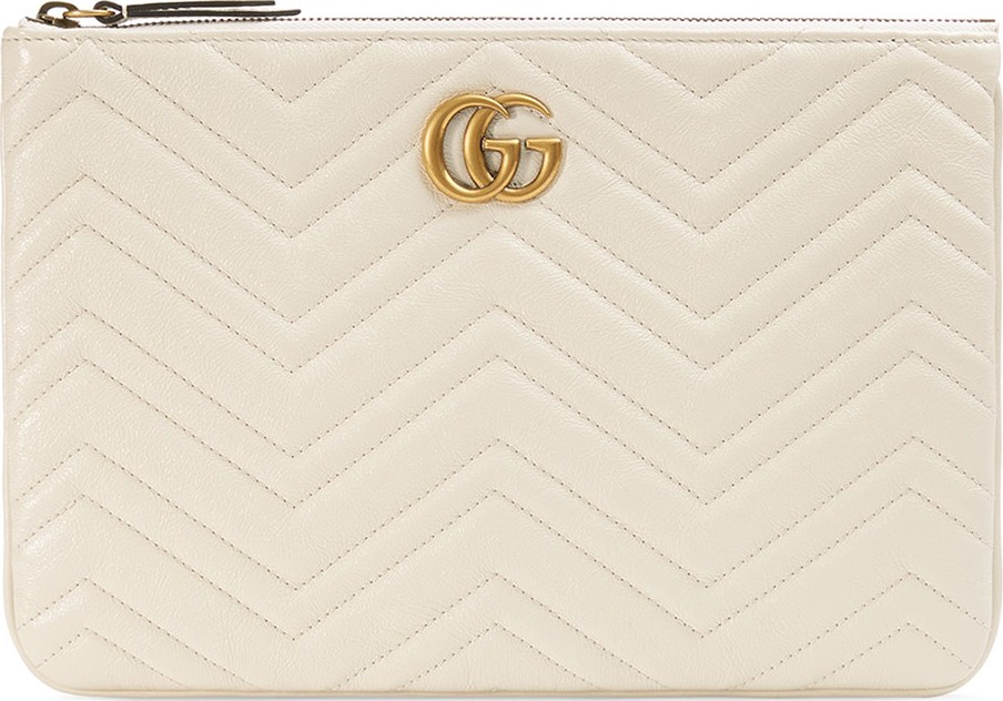 Gucci GG Marmont Quilted Leather Zip Pouch Bag