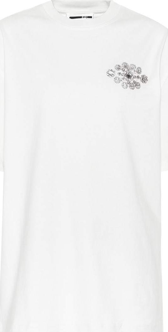 McQ - Alexander McQueen Crystal-embellished cotton T-shirt