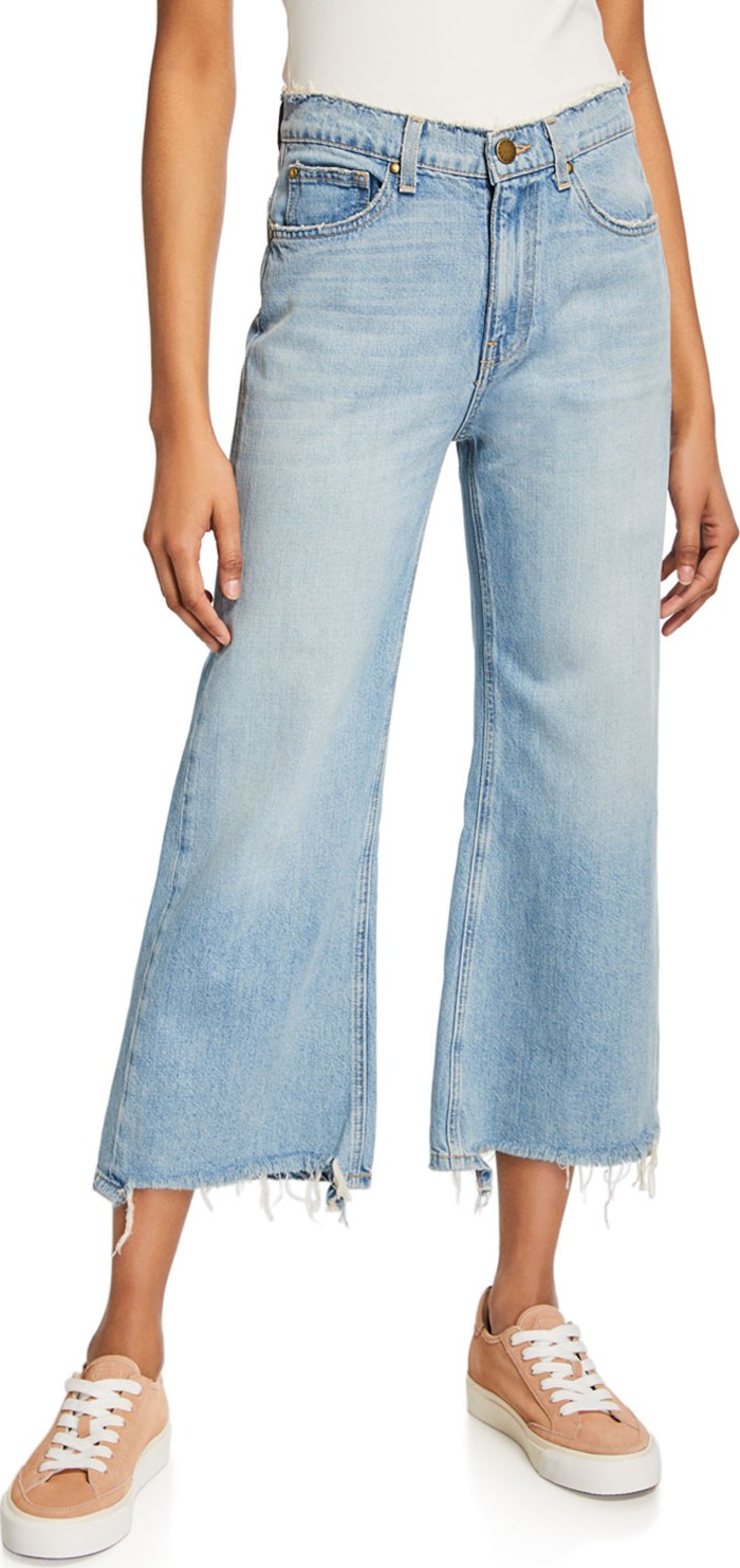 THE GREAT. The Rider Wide-Leg Cropped Jeans