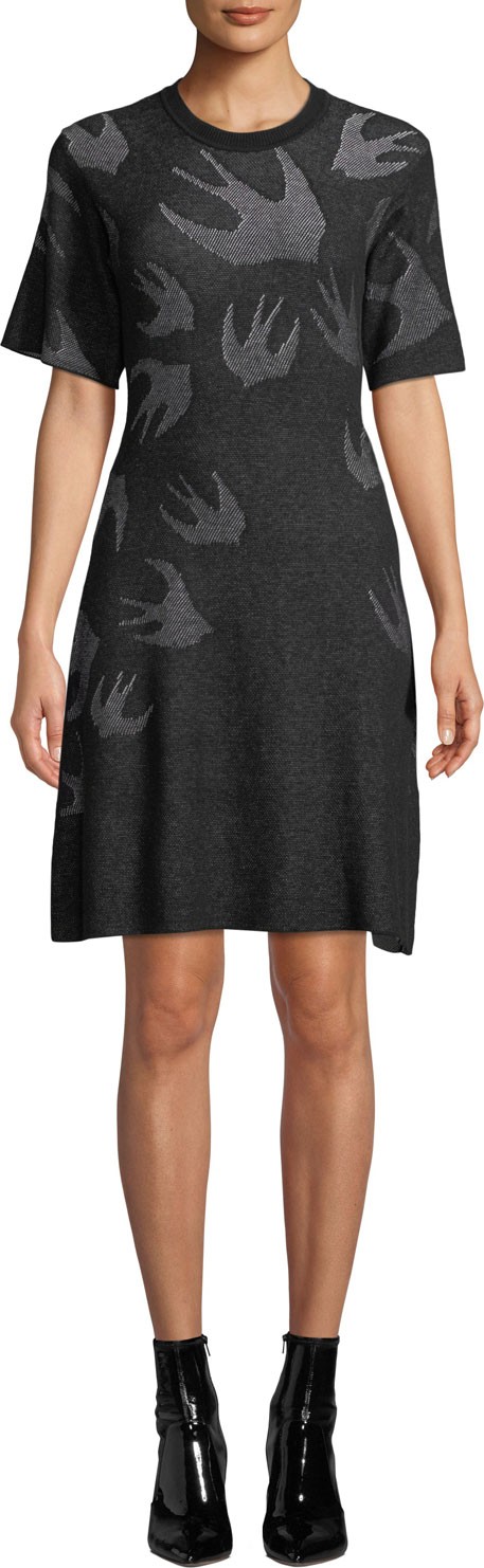 McQ - Alexander McQueen Swallow Pointelle Sweater Dress