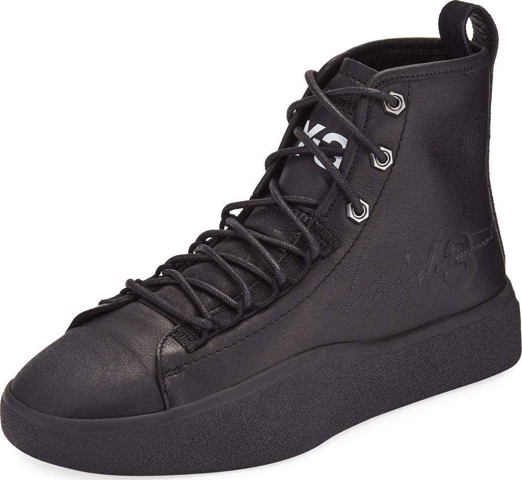 Y-3 Men's Bashyo Leather High-Top Sneakers