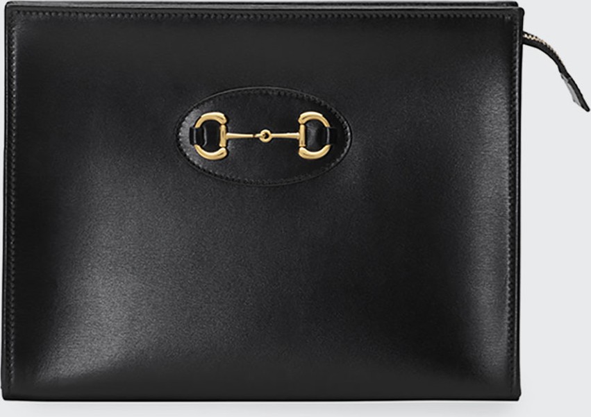 Gucci 1955 Horsebit Leather Pouch Clutch Bag