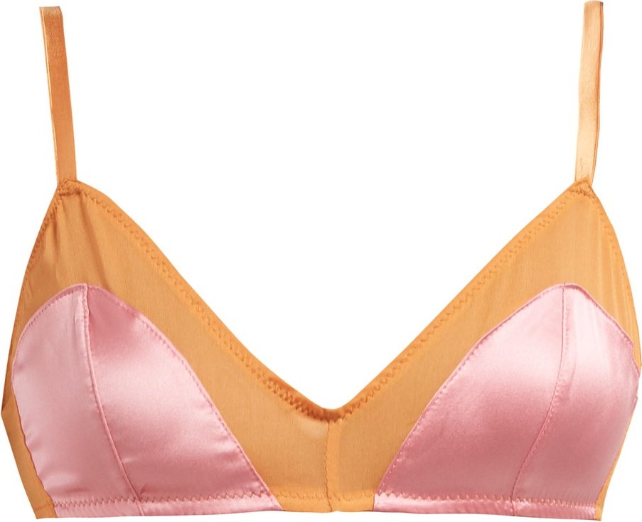 Araks Beatrice chiffon and silk-satin bralet