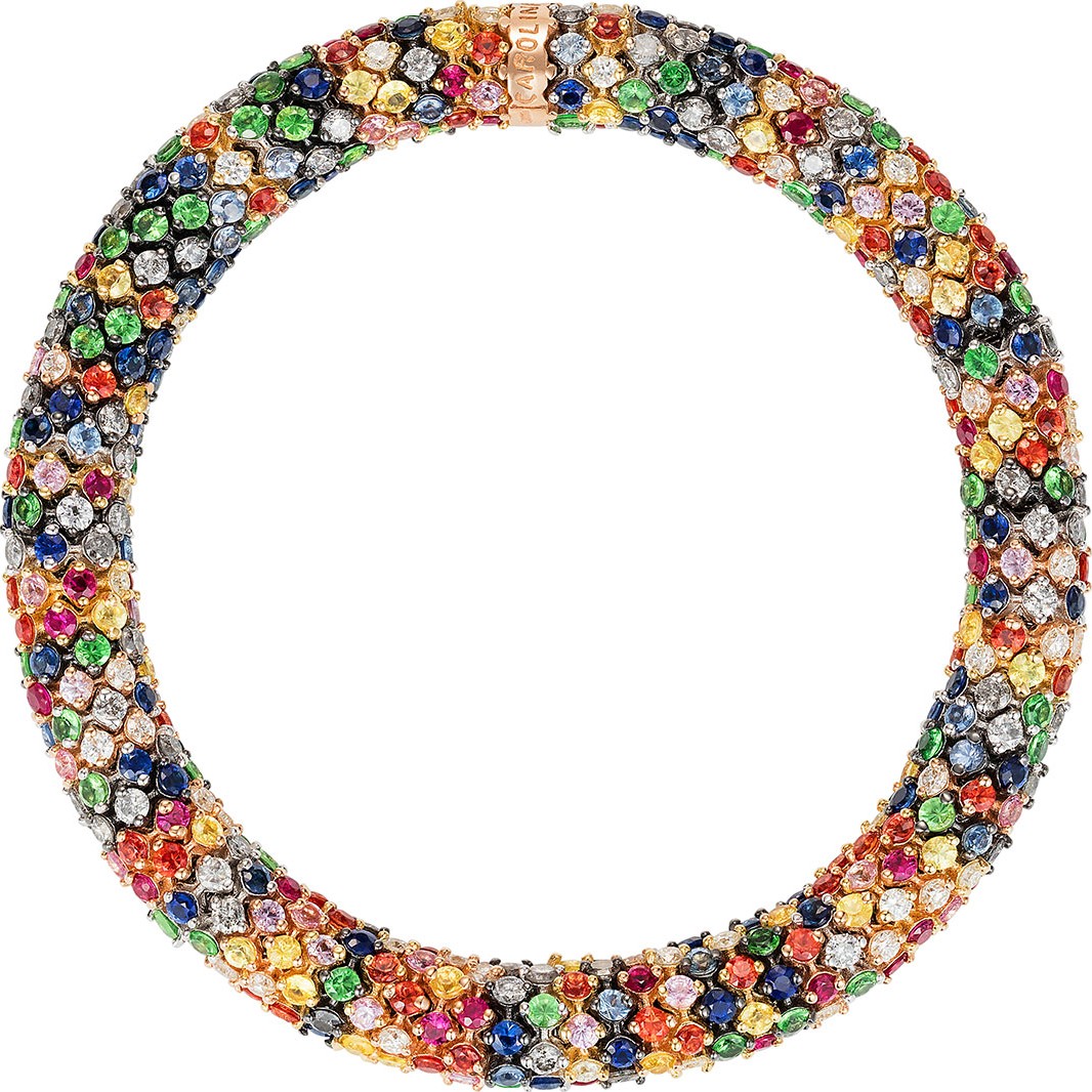Carolina Bucci Twister Luxe 18k Bracelet, Rainbow