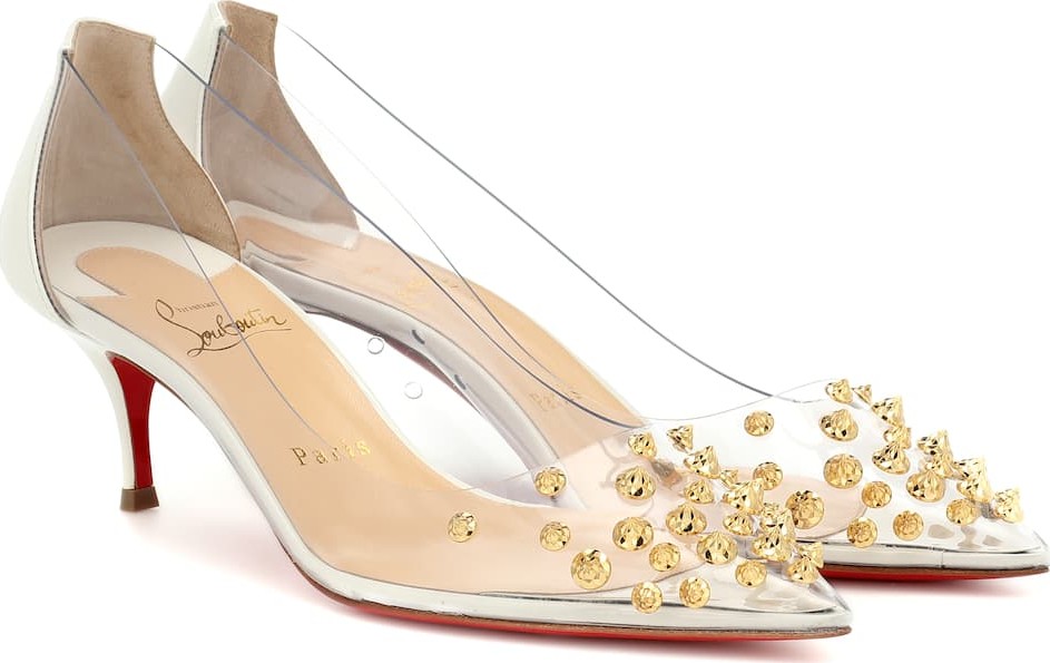 Christian Louboutin Collaclou 55 PVC and leather pumps