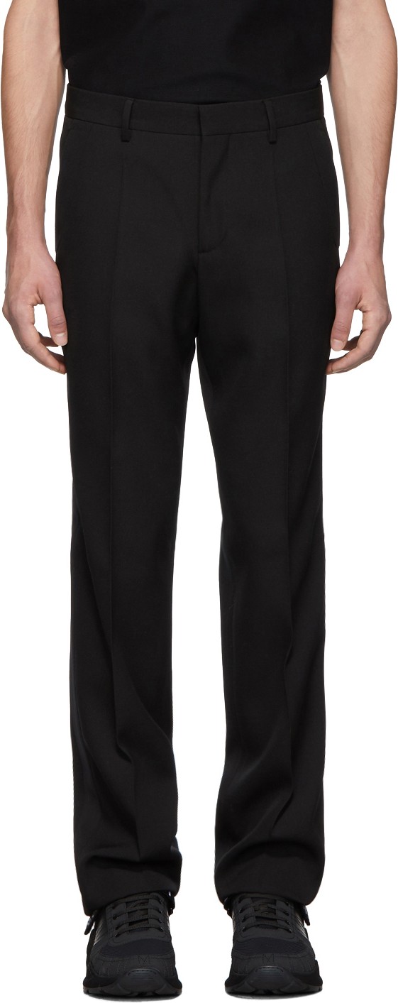 Burberry London England SSENSE Exclusive Black Wool Tailored Trousers