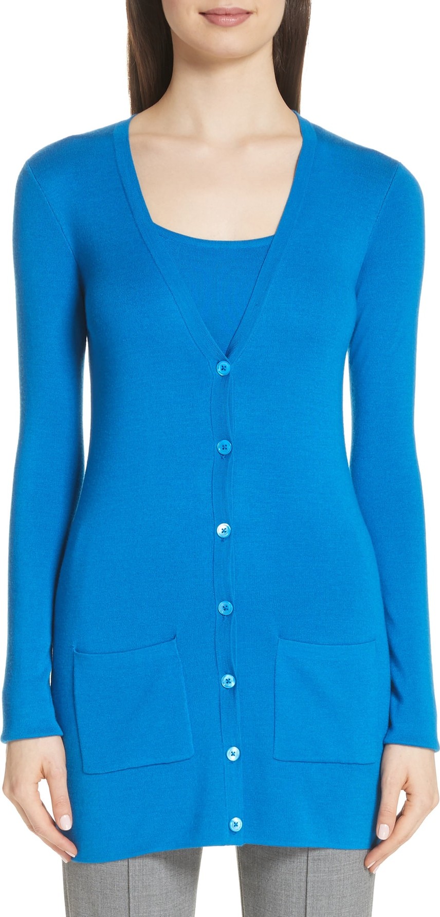 Michael Kors Featherweight Tropical Long Cardigan