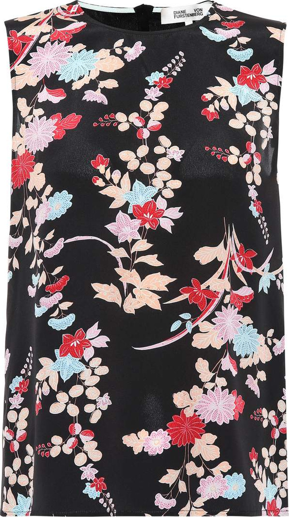 DIANE von FURSTENBERG Floral print silk top