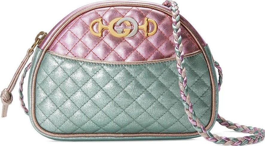 Gucci red and green Laminated leather mini bag