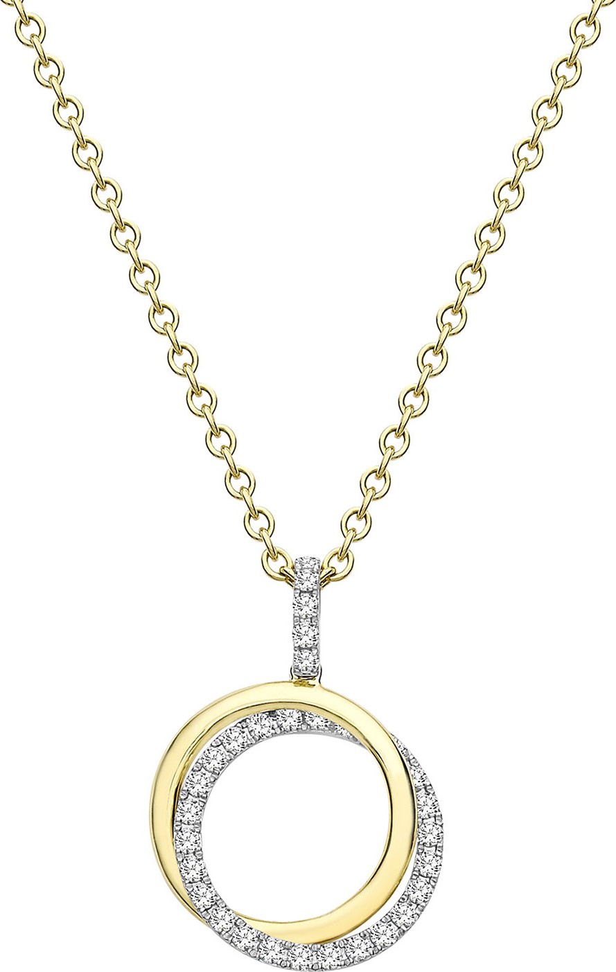 Kiki McDonough Lola 18k Gold Diamond 2-Ring Pendant Necklace