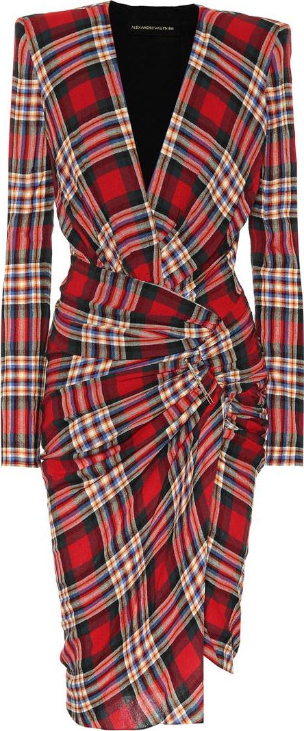 Alexandre Vauthier Plaid wool-blend dress