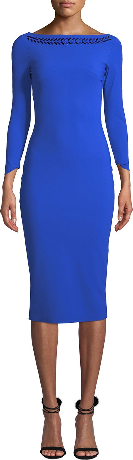 La Petite Robe di Chiara Boni Adwoa Jeweled-Neck Dress