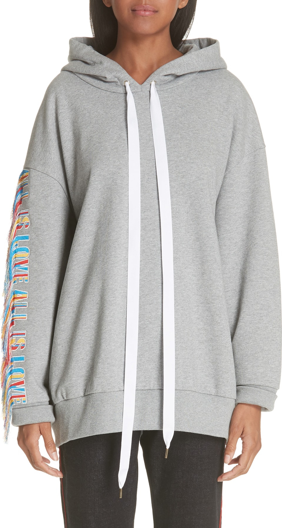 Stella McCartney All Is Love Fringe Detail Hoodie