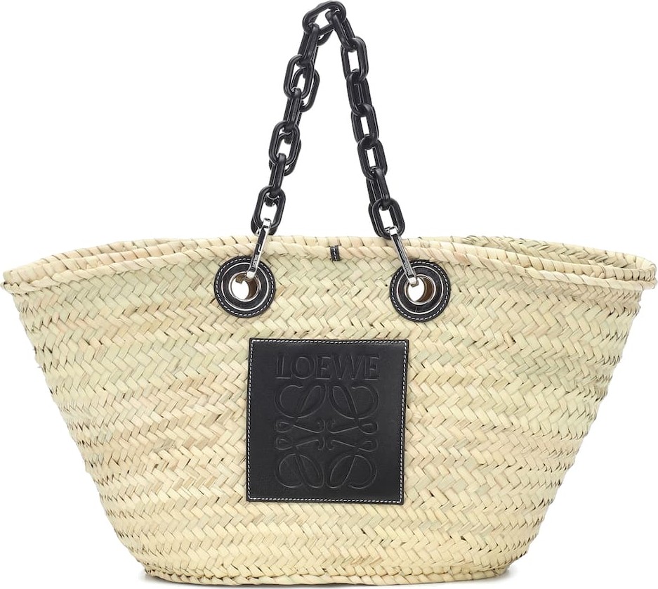 LOEWE Leather-trimmed basket tote