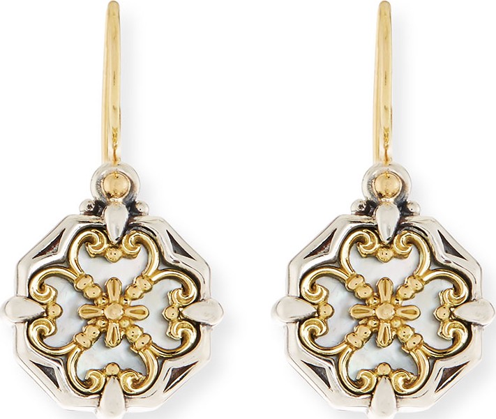 Konstantino Hestia Cutout Mother-of-Pearl Drop Earrings