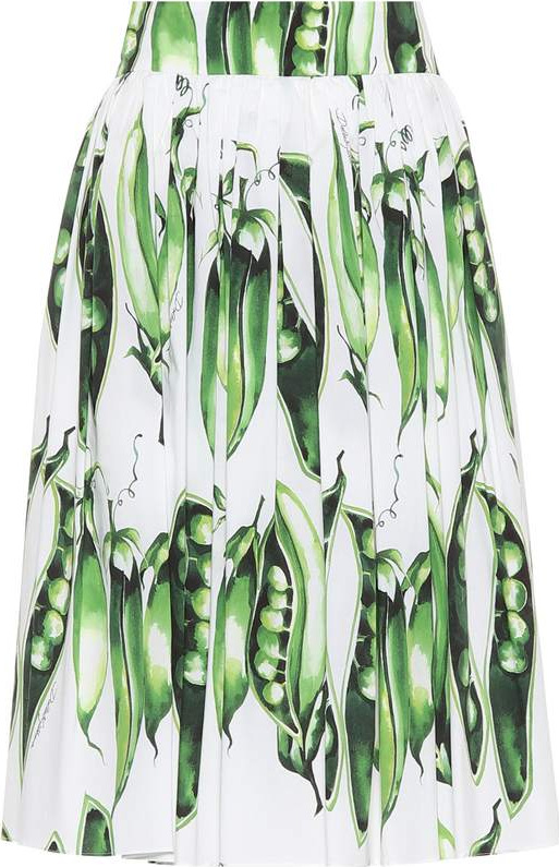 Dolce & Gabbana Printed stretch-cotton skirt