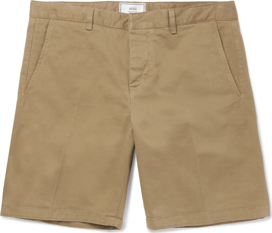 AMI Stretch-Cotton Twill Chino Shorts