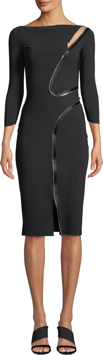 La Petite Robe di Chiara Boni Asymmetric-Zip Body-Con Dress