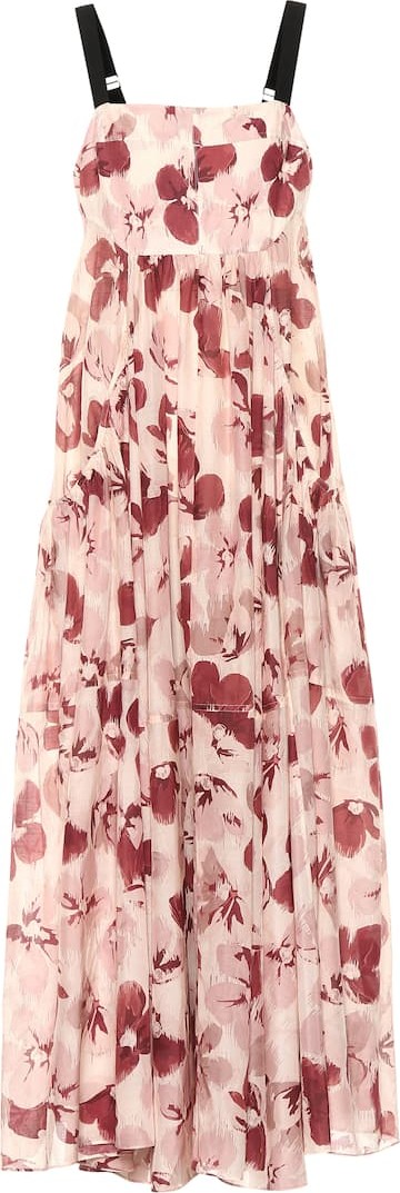 Lee Mathews Exclusive to Mytheresa – Lucinda floral cotton and silk dress