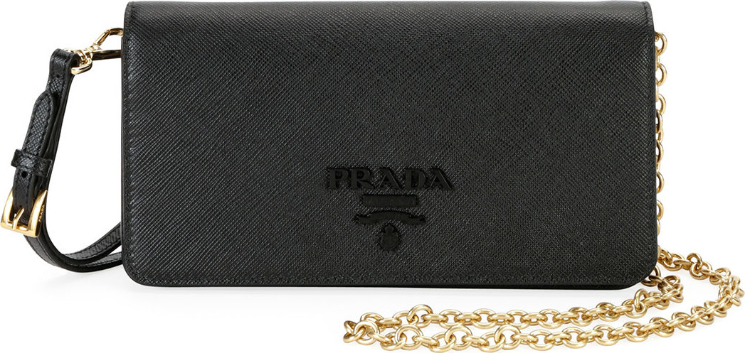 Prada Monochrome Mini Bag w/ Removable Wristlet & Crossbody Sraps