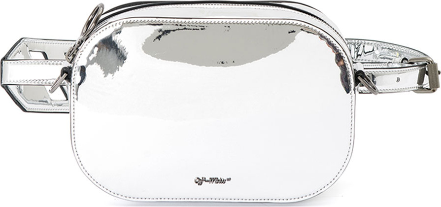 Off White Mirror Leather Camera Bag