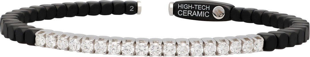 Roberto Demeglio Dado 18k White Gold, Ceramic & Diamond Bracelet
